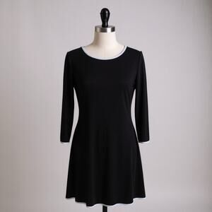 Nik and Nash Black & Gray, Fit & Flare, 3/4 Sleeve Dress, Size Small, EUC